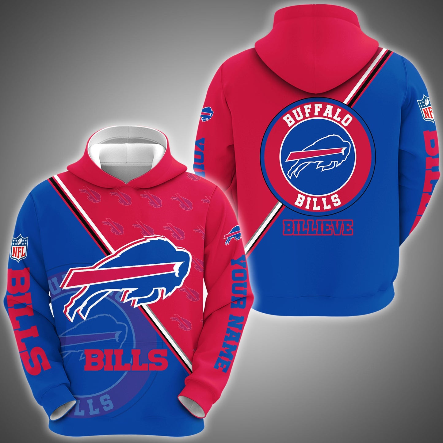 Buffalo Bills Combo Hoodie And Sweatpants Custom Your Name, Sport Clothings, Sport Gifts ETRG-62940