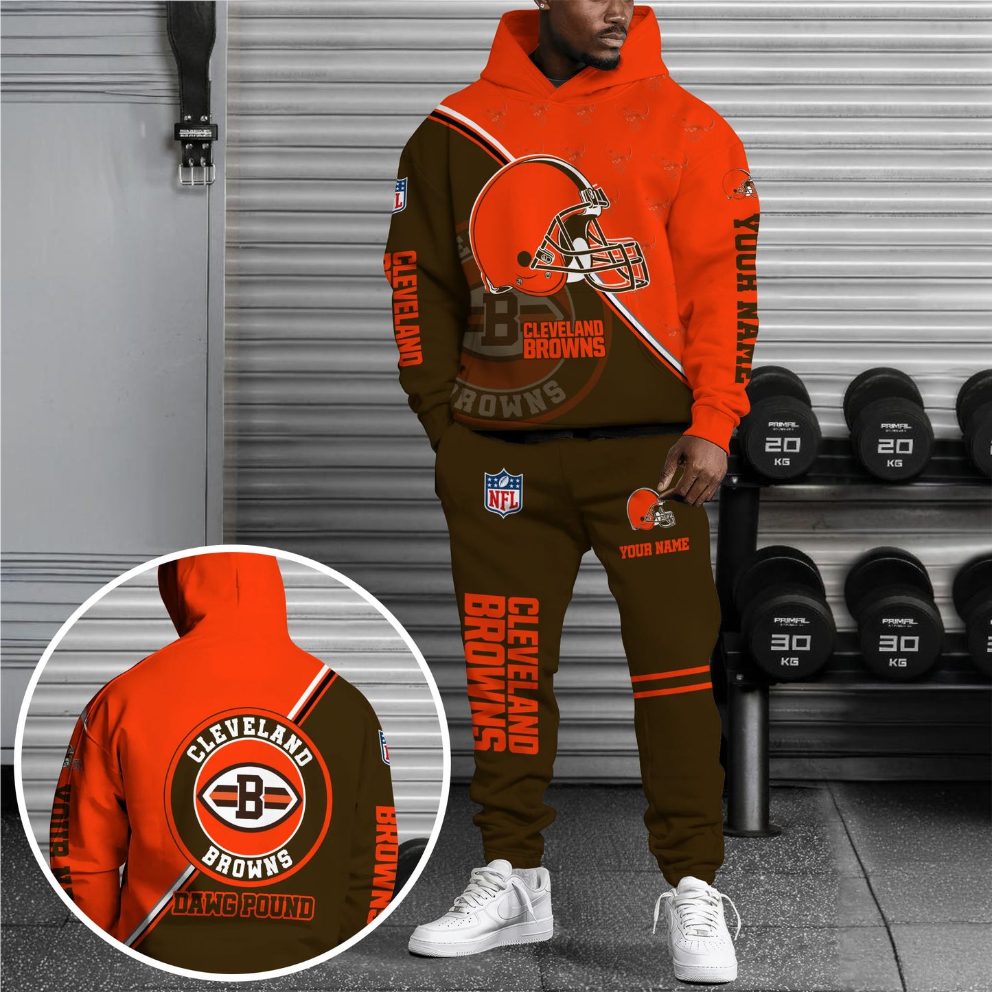 Cleveland Browns Combo Hoodie And Sweatpants Custom Your Name, Sport Clothings, Sport Gifts ETRG-62940