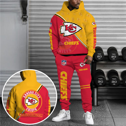 3 Best Selling Kansas City Chiefs Combo Hoodie And Sweatpants Custom Your Name, Sport Clothings, Sport Gifts ETRG-62940
