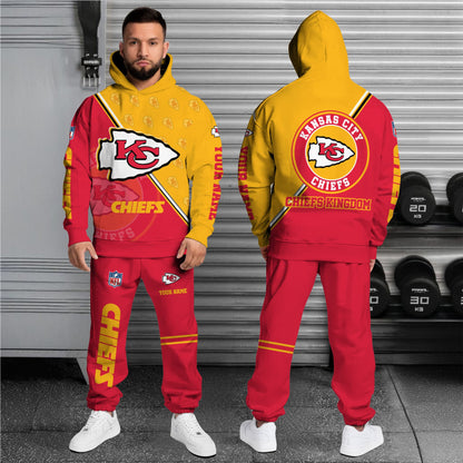3 Best Selling Kansas City Chiefs Combo Hoodie And Sweatpants Custom Your Name, Sport Clothings, Sport Gifts ETRG-62940