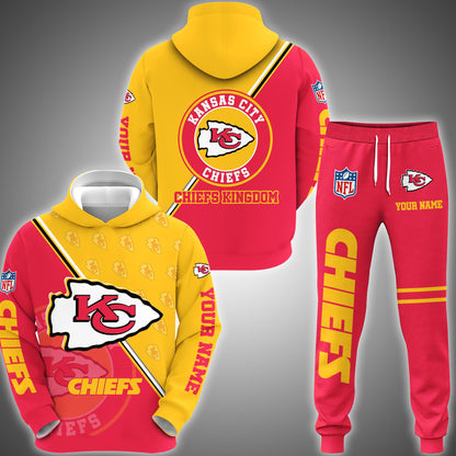 3 Best Selling Kansas City Chiefs Combo Hoodie And Sweatpants Custom Your Name, Sport Clothings, Sport Gifts ETRG-62940