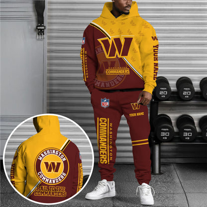 Washington Commanders Combo Hoodie And Sweatpants Custom Your Name, Sport Clothings, Sport Gifts ETRG-62940