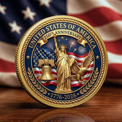 250th Anniversary Commemorative Coin, Gold And Silver 250th Coin, Independence Day Gifts ETHY-05056300