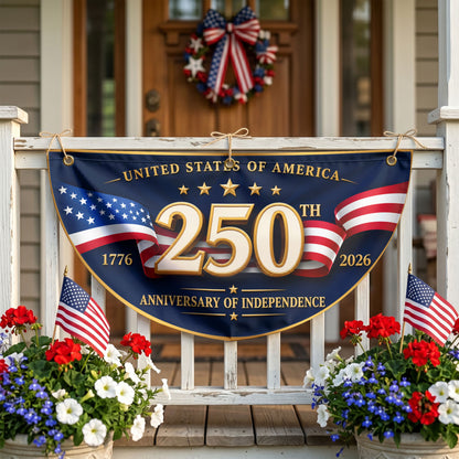 America 250th Semicirle Flag, 250 Years American Flag, 1776-2026 Anniversary, 4th of July Gift  ETHY-05156481