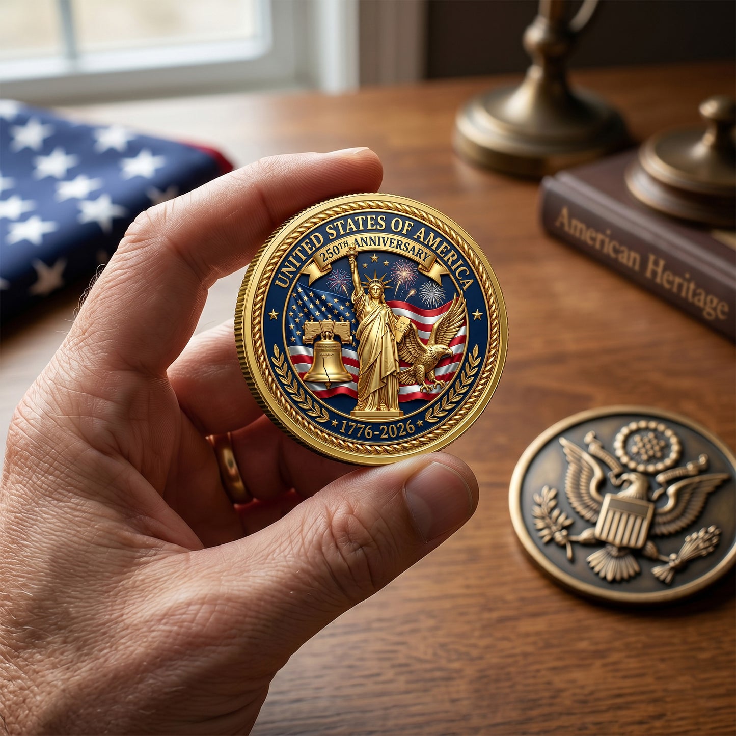 250th Anniversary Commemorative Coin, Gold And Silver 250th Coin, Independence Day Gifts ETHY-05056300