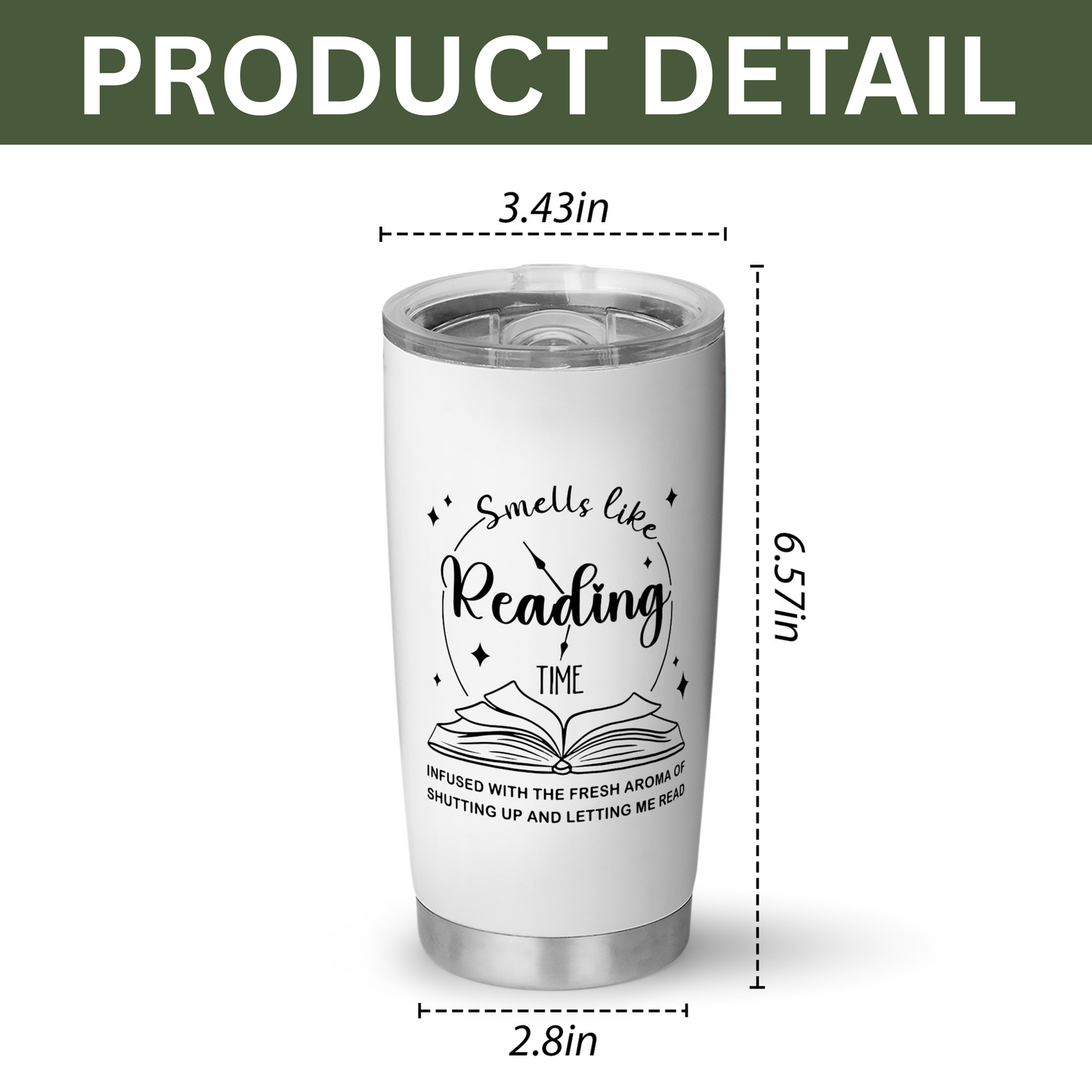 Smells Like Reading Time Stainless Steel Tumbler